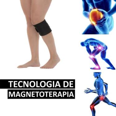 Imagem de Joelheira Magnética Ortopédica Bilateral Alívio Dores Joelho - Aoyama