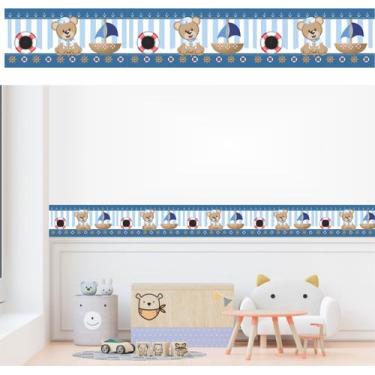 Imagem de Faixa Adesiva Decorativa Urso Marinheiro 3mt - Colakoala Adesivos