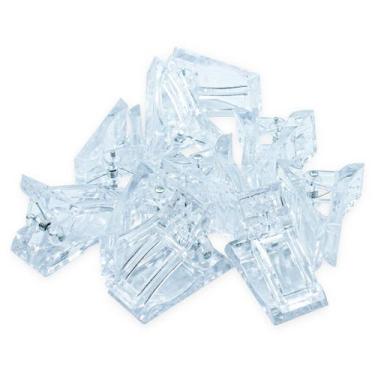Imagem de Kit 10 Presilhas 3,5 cm Polygel Tips Curvatura C Unhas de Gel Acrigel 