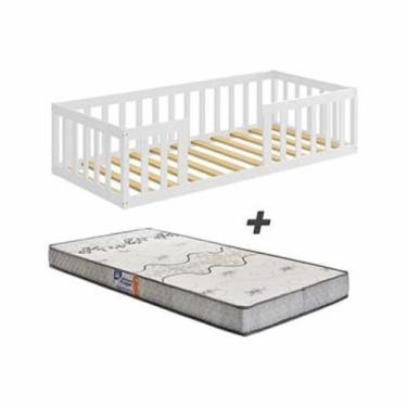 Imagem de Cama Montessoriana Com Colchão Solteiro - Nemargi, Branco