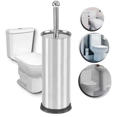 Imagem de Escova Sanitária Inox Com Cerdas Flexíveis e Suporte com Base de Antid