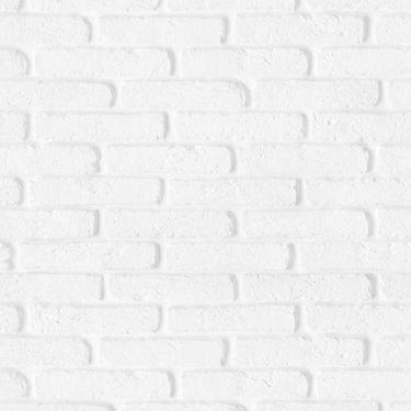 Imagem de Papel De Parede Decorativo Tijolinho Branco Liso - 3,30x0,50m - DEKAL 