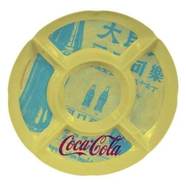 Imagem de Petisqueira Coca-cola Newspaper Melamine Amarela 26151 Btc - Btc Decor