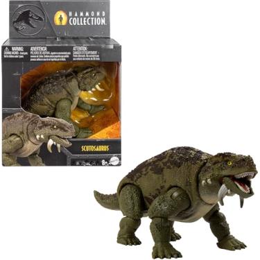 Imagem de Mattel Jurassic World Hammond Collection Dinosaur Action Figure Scutosaurus, Premium Design with Glass Eyes & 14 Points Articulation