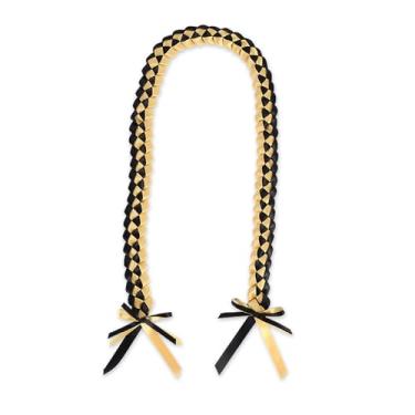 Imagem de hhdatc Colar Lei de formatura Leis Class of 2024 colar trançado presente para estudantes presentes de formatura suprimentos de festa (preto dourado)