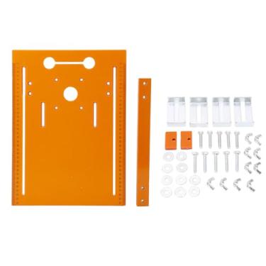 Imagem de Placa Base Máquina de Corte, Placa Guia de Máquina de Corte de Plástico de Engenharia 28x38cm para Tarefas de Marcenaria