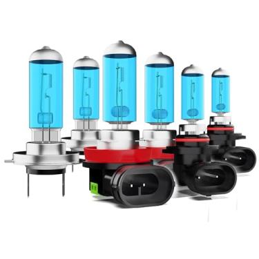 Imagem de ZPXGIZT Lâmpadas adequadas para Ford Escape 2005-2006, H7 H11 9145 Faróis de neblina de farol alto baixo combo de lâmpadas de halogênio de alto desempenho, luz branca 6000K, pacote com 6