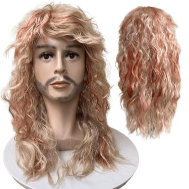 Imagem de Peruca rock heavy metal anos 60 70 80 ondulada volumosa friz