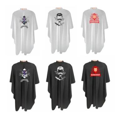 Imagem de Capa de Barbeiro Estampada em Microfibra Fecho em Botão - LUALKI STORE