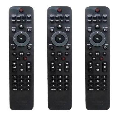 Imagem de Kit 3 Controle Compatível Tv Philips Série 7000 5000 Digital - Genéric