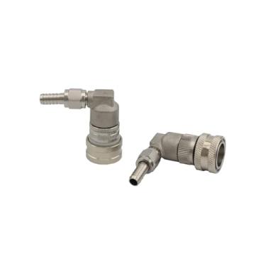 Imagem de Fabricação caseira de cerveja SS304 Ball Lock Corny Keg Disconnect Cornelius Type Gas Liquid Pair 1/4" MFL Threaded Swivel Nut Acessórios para vinho(With Swivel nut)
