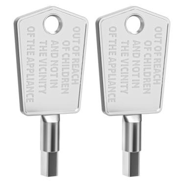 Imagem de WR01X29917 Chave de congelador para GE, General Electric, Hotpoint Refrigerator Key Series RF-3898-03 1223360 RF-3450-126 RF-3898-04 - 2 unidades (curtas) (a cabeça grande)