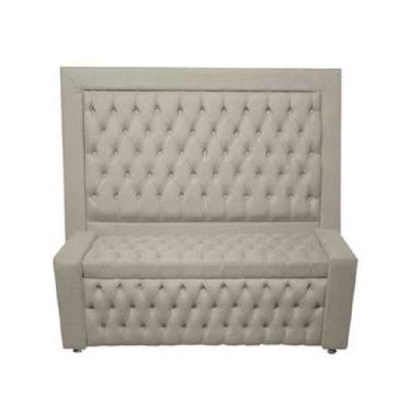 Imagem de Kit Cabeceira De Cama Box e Calçadeira Baú Retro Capitonê Botão Encapa