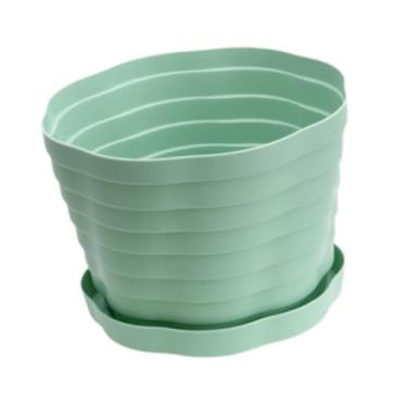 Imagem de Generic Potão de flores de mesa Vaso decorativo Presente de inauguração de planta moderna Plantas de plástico Plantas de berçário para a peça central do, Verde