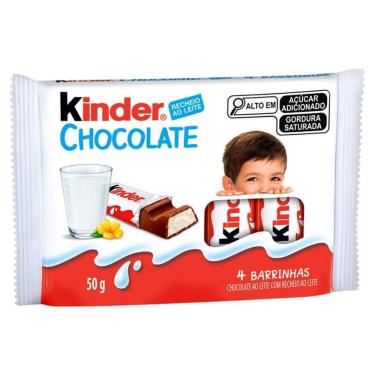 Imagem de Chocolate ao Leite Recheio ao Leite Kinder  50g 4 Unidades