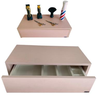 Imagem de Mini Bancada Balcão Para Barbeiro E Salão 100% Mdf - Rosa