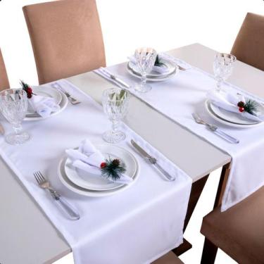 Imagem de Caminho Trilho Passadeira de Mesa 1,30mx40cm Decorativo Tecido Oxford 