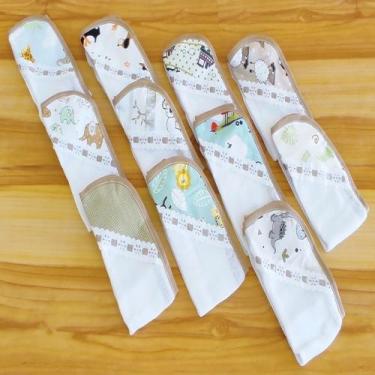 Imagem de Toalhinhas de Boca Bebê Kit Higienização com 11 Unidades 100% Algodão 