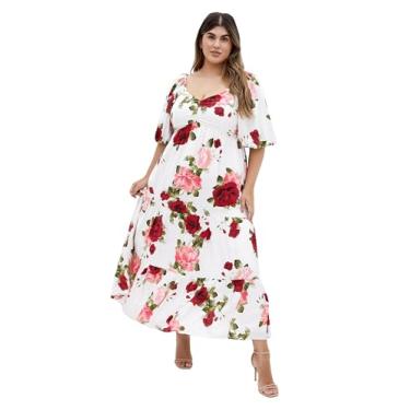 Imagem de City Chic Vestido longo feminino plus size - Mindy Rose, Dolce Ivory, 25 Plus Size