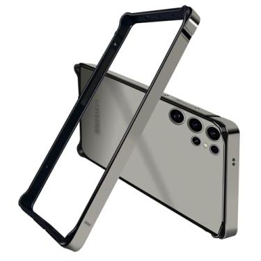 Imagem de LUVI Compatível com Galaxy S25 Ultra Bumper Case Frame Edge Silicone Protective Ultra Thin Lightweight Luxury Protection Capa à prova de choque para mulheres meninas homem cinza