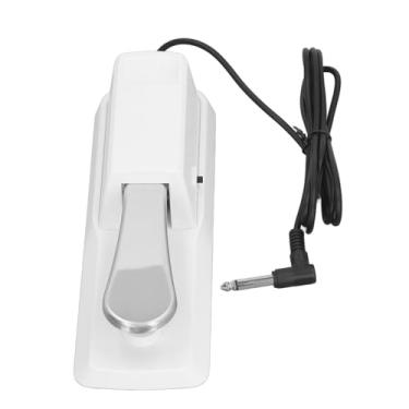 Imagem de Pedal de Sustentação do Teclado, Conector de 6,35 Mm Piano Sustain Pedal Pedal Switch para Acessórios para Instrumentos de Controle (Branco)