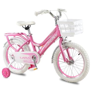 Imagem de Bicicleta KRW Infantil Aro 16 Lara Menina Aço Carbono Freio V-Brake com Rodas Laterais F16