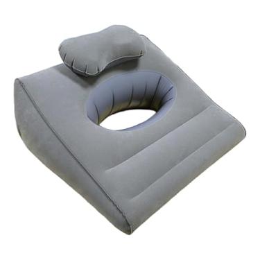Imagem de SiaBiced Almofada de travesseiro de cunha inflável de cunha Propensa a travesseiro respirável Rest Cushion Face Down Suporte para as pernas do escritório da
