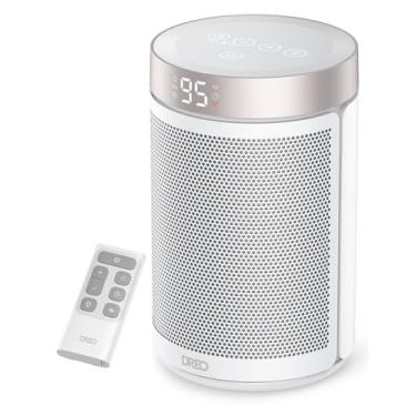Imagem de Dreo Aquecedores de ambiente para uso interno, aquecedor portátil com termostato, temporizador 1-12H, modo ecológico e modo de ventilador, aquecimento de segurança rápida de cerâmica PTC de 1500W para