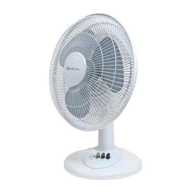 Imagem de Comfort Zone Ventilador de mesa oscilante CZ161WT silencioso de 3 velocidades com inclinação ajustável