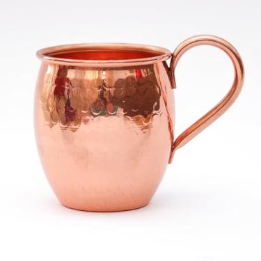 Imagem de Caneca Moscow Mule 300ml – 100 % Cobre Original, Copo Premium Martelado para Drinks, Bar & Cozinha