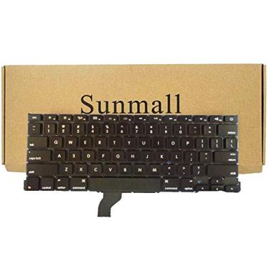 Imagem de Teclado de substituição SUNMALL sem retroiluminação e moldura compatível com Apple MacBook Pro A1502 13" 2013-2015 Retina Series Black US Layout, compatível com números de peça ME864 ME865 ME866