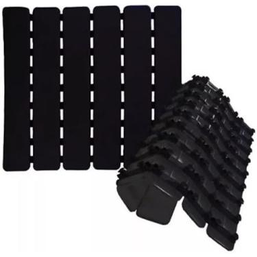 Imagem de Tapete Estrado Antiderrapante para Box Banheiro STM Plastic 53x48 (2, Preto)