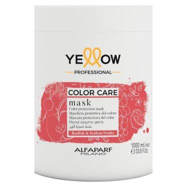 Imagem de Máscara Yellow Color Care 1 litro Alfaparf Para Cabelos Coloridos Hidr