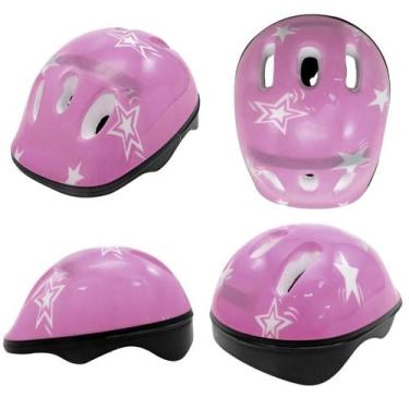 Imagem de Capacete Infantil Importado - Rosa Estrela Mod Ii - Loja Duas Rodas