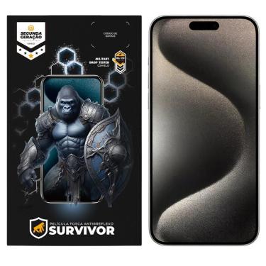 Imagem de Película Para Iphone 15 Pro Max Com Aplicador - Survivor Fosca - Gshield