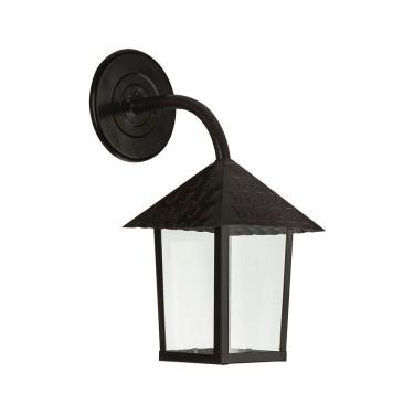 Imagem de Arandela Blumenau Colonial Quadrada Vidro Liso E27 Bivolt Preto Fosco