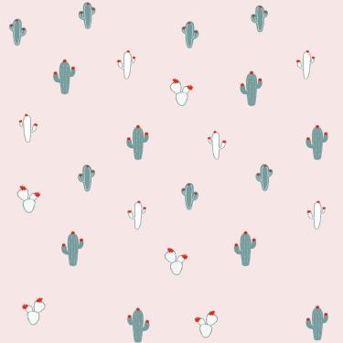 Imagem de Papel De Parede Fofura Baby Cactos Fundo Rosa Ff4012