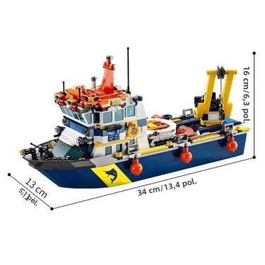 Imagem de Conjunto De Construção De Navio De Exploração Oceânica Infantil, Helic