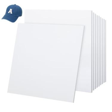 Imagem de OLYCRAFT 20 peças de espuma branca bordada de 3 mm 9,8 x 9,8 polegadas, folhas de espuma vinílica acetinada, bordado, artesanato, folha de espuma quadrada para cosplay para máquina de bordar à mão,