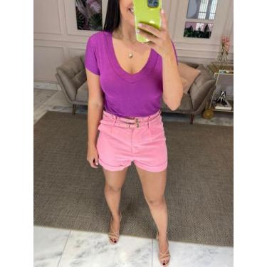 Imagem de blusa feminina podrinha manga curta lancamento - filo modas, Laranja, 