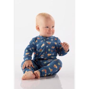 Imagem de Macacão Essentials para Bebê Menino em Suedine Up Baby, Azul marinho, 