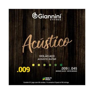 Imagem de Encordoamento para violão acústico aço .009 bronze geswal - GIANNINI