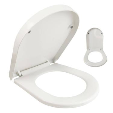 Imagem de Assento Sanitario Soft Close Tampa de Vaso Amortecedor Fechamento Suave Fecha Devagar Banheiro Lavabo Higienico Resistente