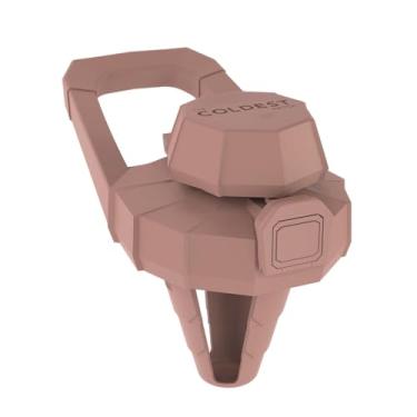 Imagem de The Coldest Chug Lid e Shaker Lid para garrafas de boca larga para shakes de proteína, shakes saudáveis, tampa de academia (rosa dourada, boca larga)