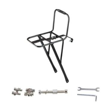 Imagem de kowaku Suporte de bicicleta frontal, suporte de porta-malas, prático, cesto de carga, prateleira de bagagem para bicicleta, mountain bike de estrada