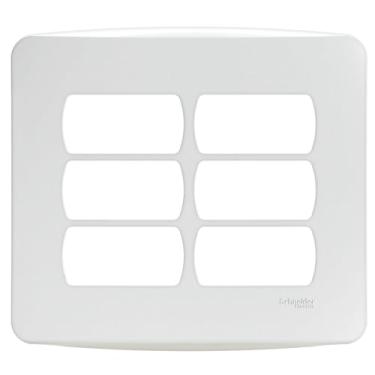 Imagem de Placa 4X4 6 Postos Com Suporte Branca Miluz S3B27560, Schneider Electric