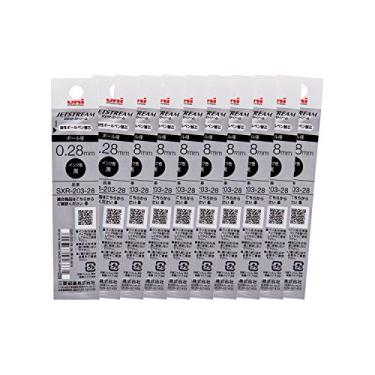Imagem de Recargas de caneta esferográfica Mitsubishi Pencil Jetstream Edge SXR20328.24, preta, 10 peças