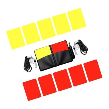 Imagem de Tachiuwa Cartões de árbitro de futebol Equipamento de árbitro Apito com cordão Ferramentas para basquete