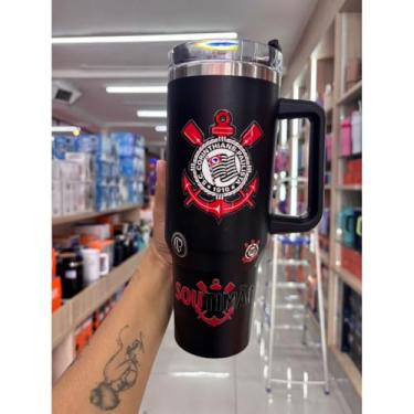 Imagem de COPO TERMICO 1200ML COM ADESIVO DE TIMES(CORINTHIANS)