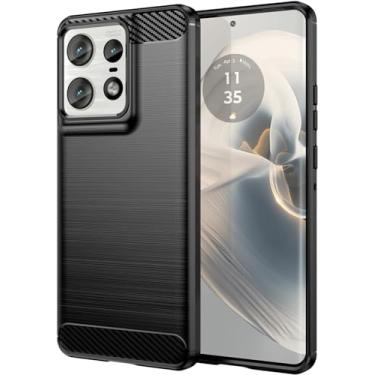 Imagem de Capa Para Motorola Edge 50 Pro 5G (Tela 6.7) Carbon Fiber Leve Fina Maleável - Preto